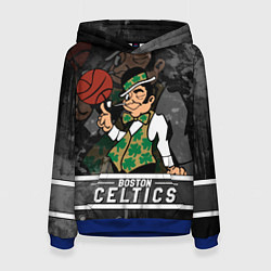 Толстовка-худи женская Boston Celtics , Бостон Селтикс, цвет: 3D-синий