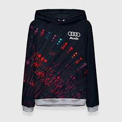 Толстовка-худи женская Audi капли красок, цвет: 3D-меланж