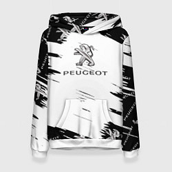 Толстовка-худи женская Peugeot Auto Бренд, цвет: 3D-белый