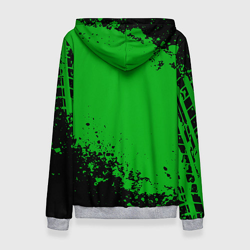 Женская толстовка Skoda следы от шин / 3D-Меланж – фото 2