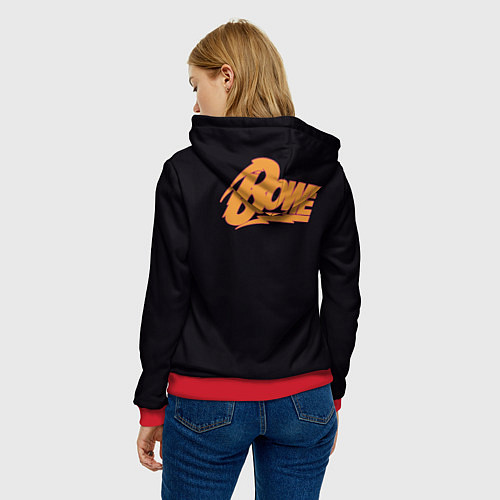 Женская толстовка David Bowie Smoking / 3D-Красный – фото 4