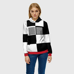 Толстовка-худи женская ИЛЛЮЗИЙ ILLUSIONS, цвет: 3D-красный — фото 2