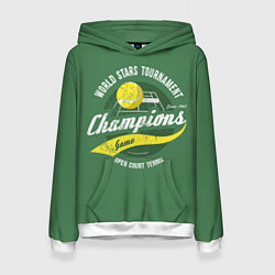 Толстовка-худи женская Большой Теннис Tennis, цвет: 3D-белый