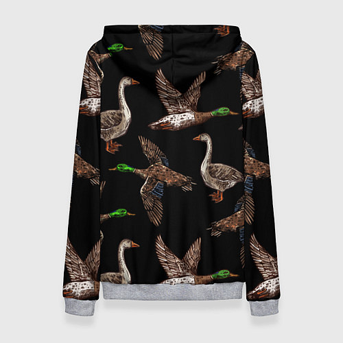 Женская толстовка Утки паттерн / 3D-Меланж – фото 2
