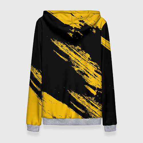 Женская толстовка BLACK AND YELLOW GRUNGE ГРАНЖ / 3D-Меланж – фото 2