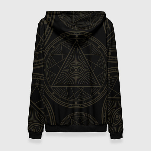 Женская толстовка Всевидящее око Лучезарная дельта / 3D-Черный – фото 2