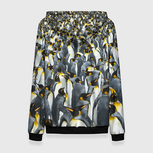 Женская толстовка Пингвины Penguins / 3D-Черный – фото 2