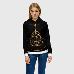 Толстовка-худи женская ЭЛДЕН РИНГ ELDEN RING, цвет: 3D-белый — фото 2