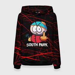 Толстовка-худи женская Мультфильм Южный парк Эрик South Park, цвет: 3D-черный