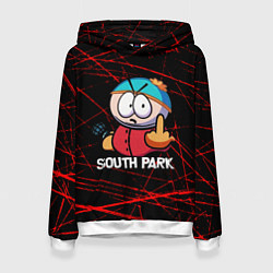Толстовка-худи женская Мультфильм Южный парк Эрик South Park, цвет: 3D-белый