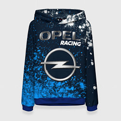 Толстовка-худи женская OPEL Racing Краска, цвет: 3D-синий