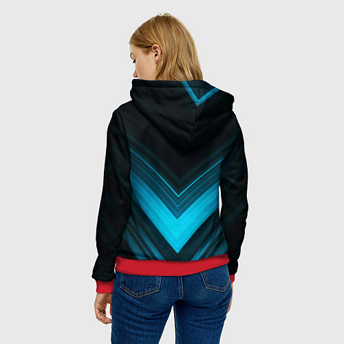 Женская толстовка DAEWOO ДЭУ спорт / 3D-Красный – фото 4