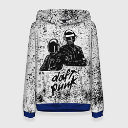 Толстовка-худи женская Daft Punk B&W, цвет: 3D-синий