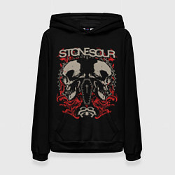 Толстовка-худи женская Stone Sour рок, цвет: 3D-черный