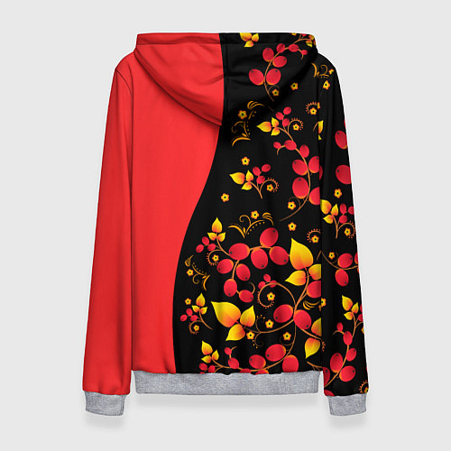 Женская толстовка Хохлома Русская роспись / 3D-Меланж – фото 2