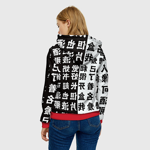 Женская толстовка Винрейнджер WR Дота 2 WHITE Black / 3D-Красный – фото 4