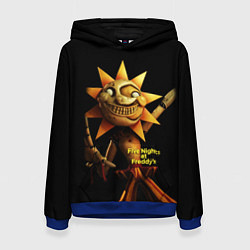 Толстовка-худи женская Five Nights at Freddys: Security Breach - Солнце D, цвет: 3D-синий
