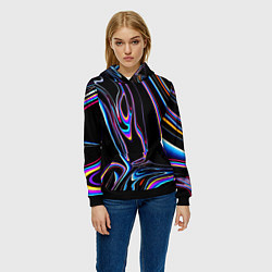 Толстовка-худи женская Vanguard pattern Neon, цвет: 3D-черный — фото 2