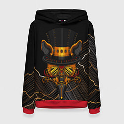 Толстовка-худи женская Стимпанк Шапочник, цвет: 3D-красный