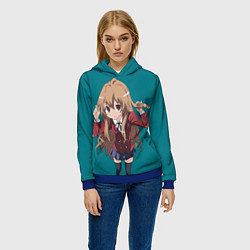 Толстовка-худи женская Милай Тайга, цвет: 3D-синий — фото 2