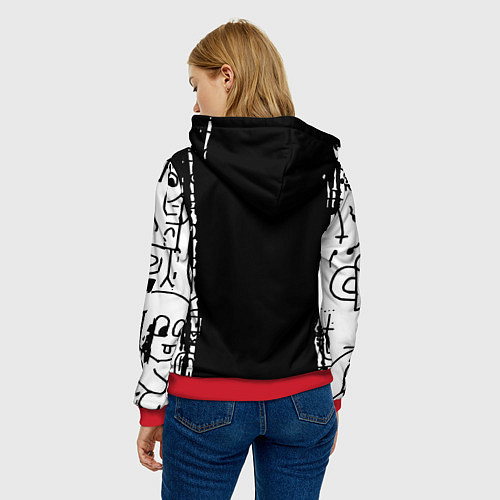 Женская толстовка Die antwoord / 3D-Красный – фото 4