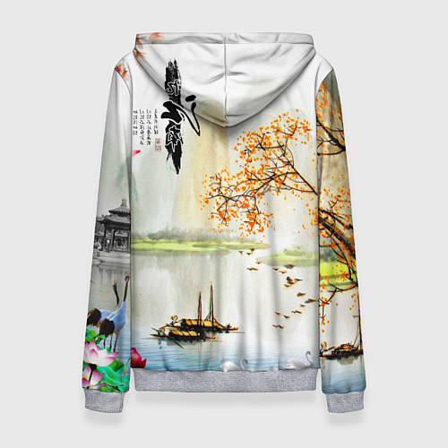 Женская толстовка China Landscape / 3D-Меланж – фото 2