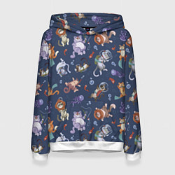 Толстовка-худи женская Морские Котики: Цветное, цвет: 3D-белый