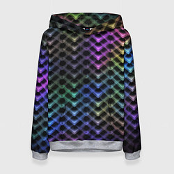 Толстовка-худи женская Color vanguard pattern 2025 Neon, цвет: 3D-меланж