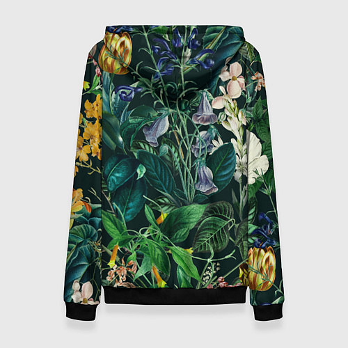 Женская толстовка Цветы Темный Сад / 3D-Черный – фото 2