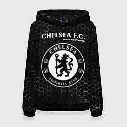 Толстовка-худи женская CHELSEA Pro Football Соты, цвет: 3D-черный