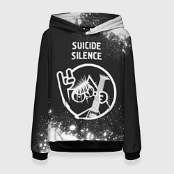Толстовка-худи женская Suicide Silence - КОТ - Брызги, цвет: 3D-черный