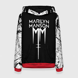 Толстовка-худи женская Marilyn manson rock n roll, цвет: 3D-красный