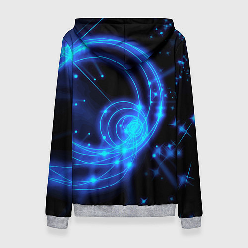 Женская толстовка Неоновый космос Neon space / 3D-Меланж – фото 2
