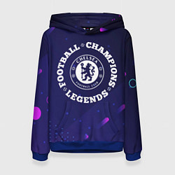 Толстовка-худи женская Chelsea Легенды Чемпионы, цвет: 3D-синий