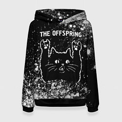 Толстовка-худи женская The Offspring Rock Cat, цвет: 3D-черный