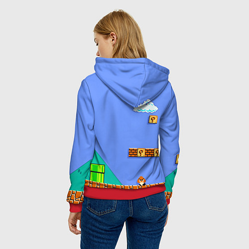 Женская толстовка Марио дизайн / 3D-Красный – фото 4