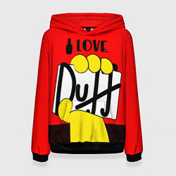 Толстовка-худи женская Love Duff, цвет: 3D-черный