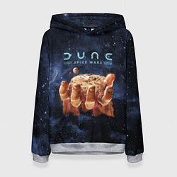 Толстовка-худи женская Dune: Spice Wars рука и песок, цвет: 3D-меланж