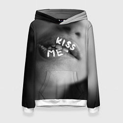 Толстовка-худи женская Kiss- me, цвет: 3D-белый