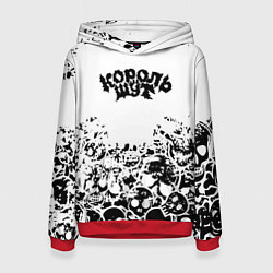 Толстовка-худи женская Король и шут черепа, цвет: 3D-красный