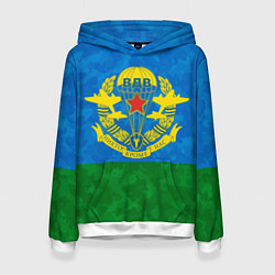 Толстовка-худи женская НИКТО КРОМЕ НАС ВДВ, цвет: 3D-белый