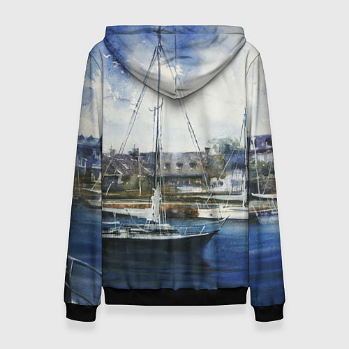 Женская толстовка Во французской гавани / 3D-Черный – фото 2