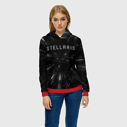 Толстовка-худи женская Stellaris WARP, цвет: 3D-красный — фото 2