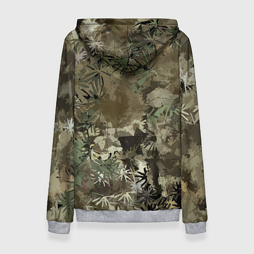 Женская толстовка Сова на абстрактном коричневом фоне / 3D-Меланж – фото 2