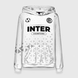 Толстовка-худи женская Inter Champions Униформа, цвет: 3D-белый
