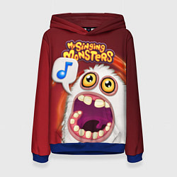 Толстовка-худи женская My singing monster, цвет: 3D-синий