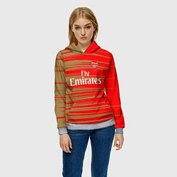 Толстовка-худи женская Arsenal fly emirates, цвет: 3D-меланж — фото 2