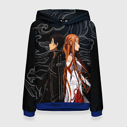 Толстовка-худи женская Кирито и Асуна - Sword Art Online, цвет: 3D-синий