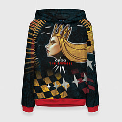 Толстовка-худи женская Cs:go - The Empress 2022 Императрица, цвет: 3D-красный