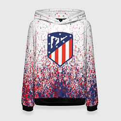 Женская толстовка Atletico madrid logo брызги красок